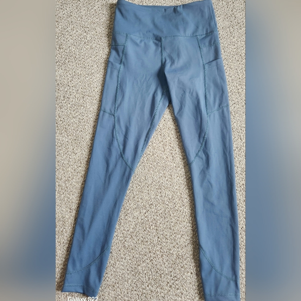Zyia size 2 Blue High-Waisted Leggings